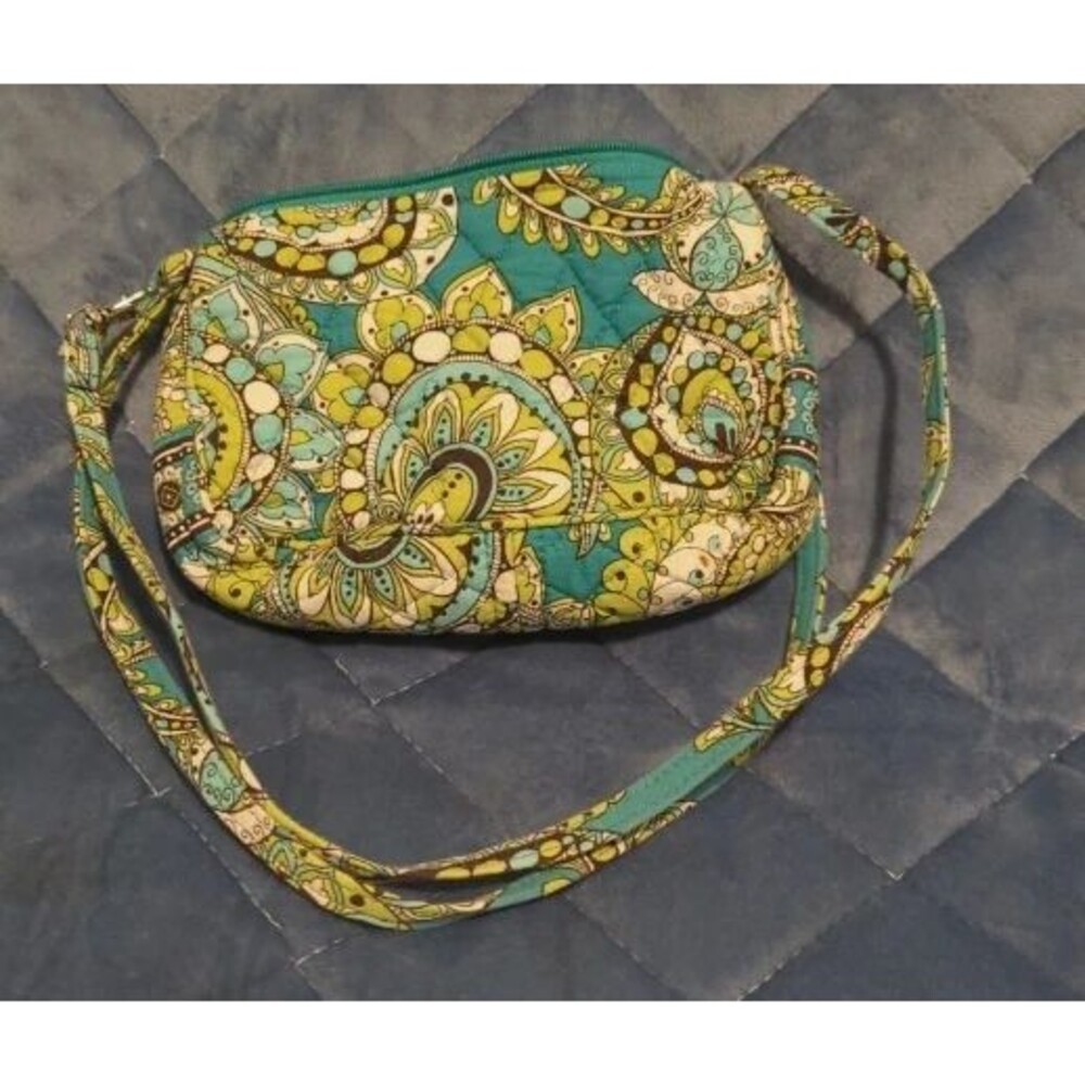 Vera Bradley Peacock Turquoise Purse Small Quilted